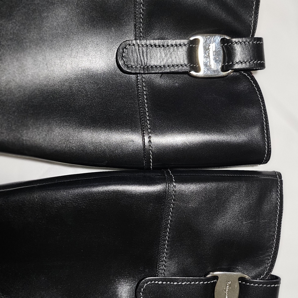 Salvatore Ferragamo Black Heeled Boots